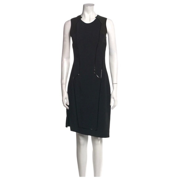 HELMUT LANG Suiting Dress with Leather Trim - Picture 4 of 11